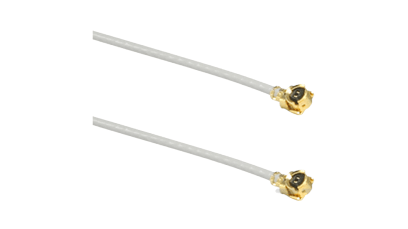 Cable coaxial UFL TE Connectivity, 50 Ω, con. A: U.FL, Macho, con. B: U.FL, Macho, long. 100mm Gris