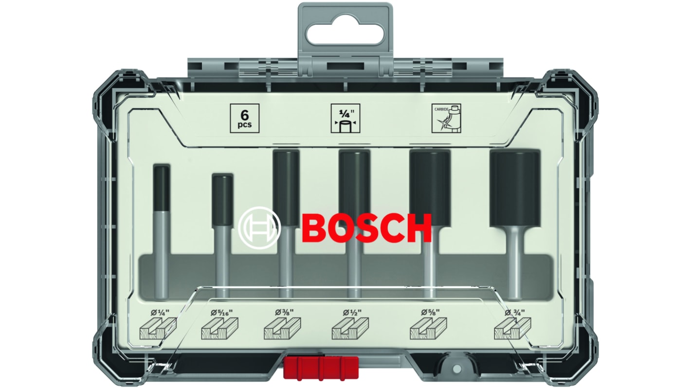 Set punte per fresatrice Bosch 2607017467, 6 pezzi