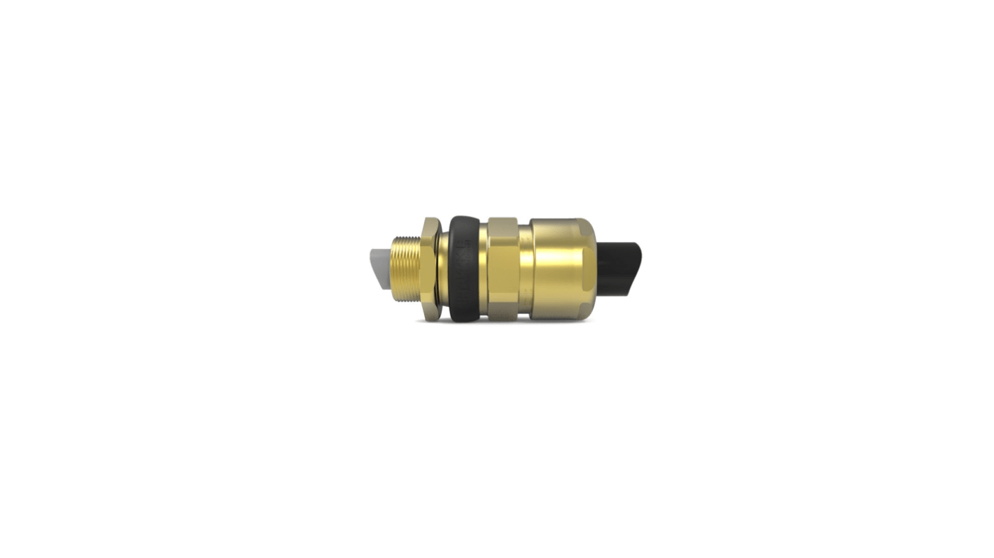 Hawke 501/453/UNIV Series Brass Brass Cable Gland, M25 Thread, 11.1mm Min, 19.7mm Max, IP66, IP67, IP68