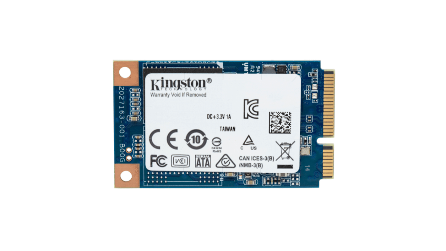 Disco duro SSD interno mSATA Kingston de 512 GB, SATA III, 3D TLC, para aplicaciones industriales