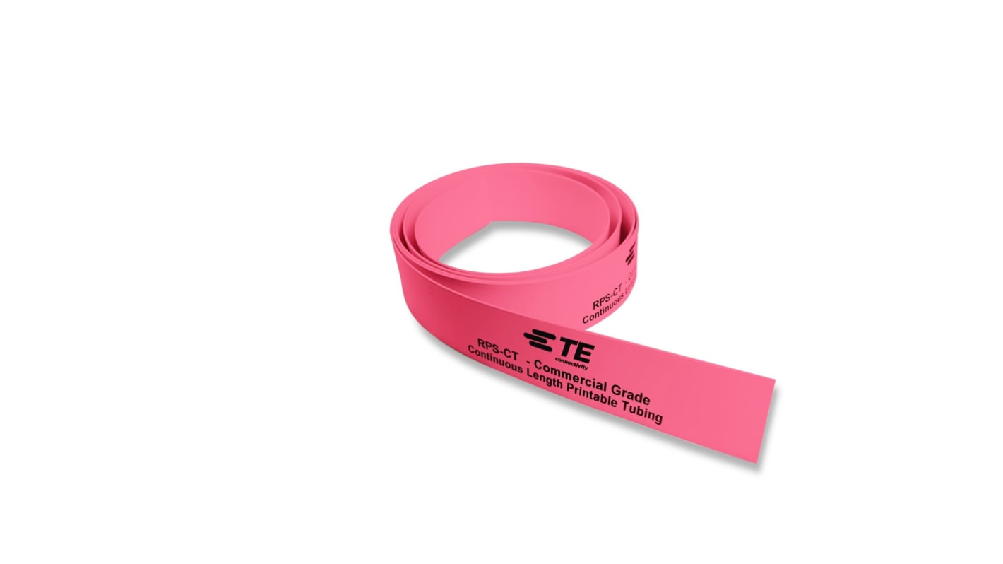 TE Connectivity Cross Linked Polyolefin Pink Cable Sleeve, 50m Length, RPS-CT Series