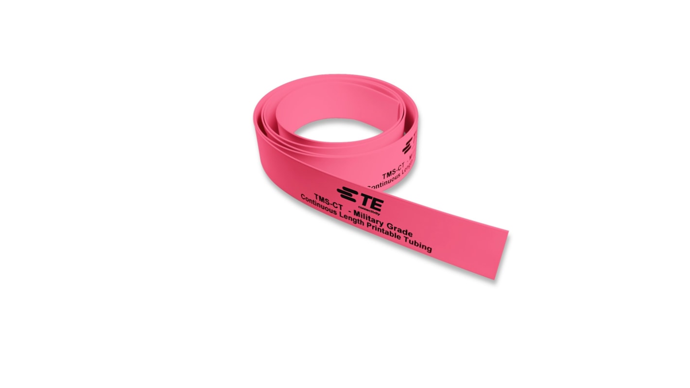 TE Connectivity Cross Linked Polyolefin Pink Cable Sleeve, 50m Length, TMS-CT Series