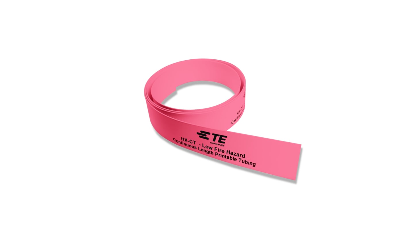 TE Connectivity Cross Linked Polyolefin Pink Cable Sleeve, 50m Length, HX-CT Series