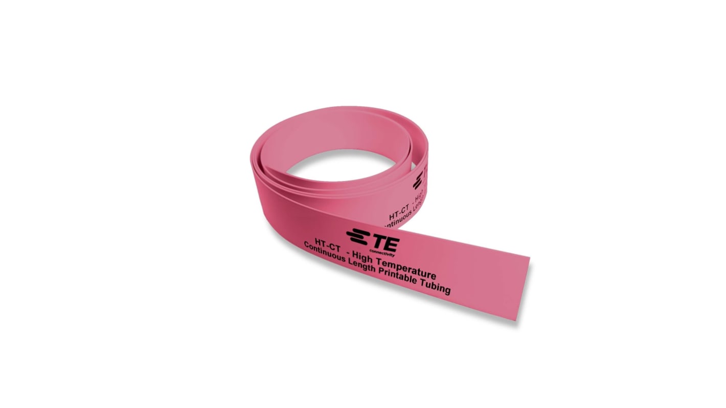 TE Connectivity Cross Linked Polyolefin Pink Cable Sleeve, 50m Length, HT-CT Series