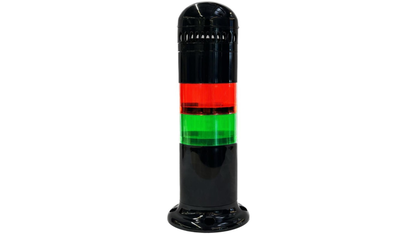Columna de señalización RS PRO, LED, con 6 elementos Verde/Rojo, 12 → 24 V ac/dc