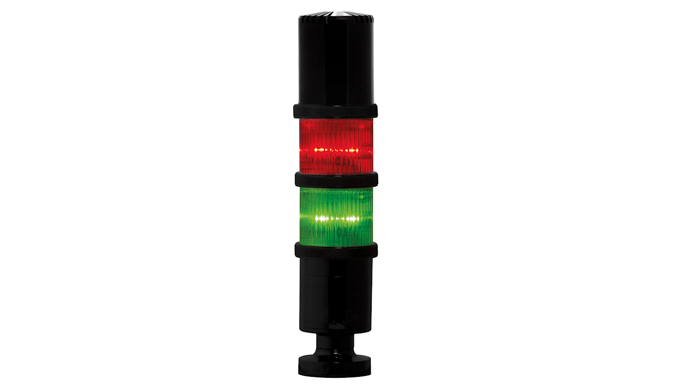 Torretta di segnalazione RS PRO, 240 V CA, LED, 4 elementi, lenti , lenti Ambra, Verde, Rosso