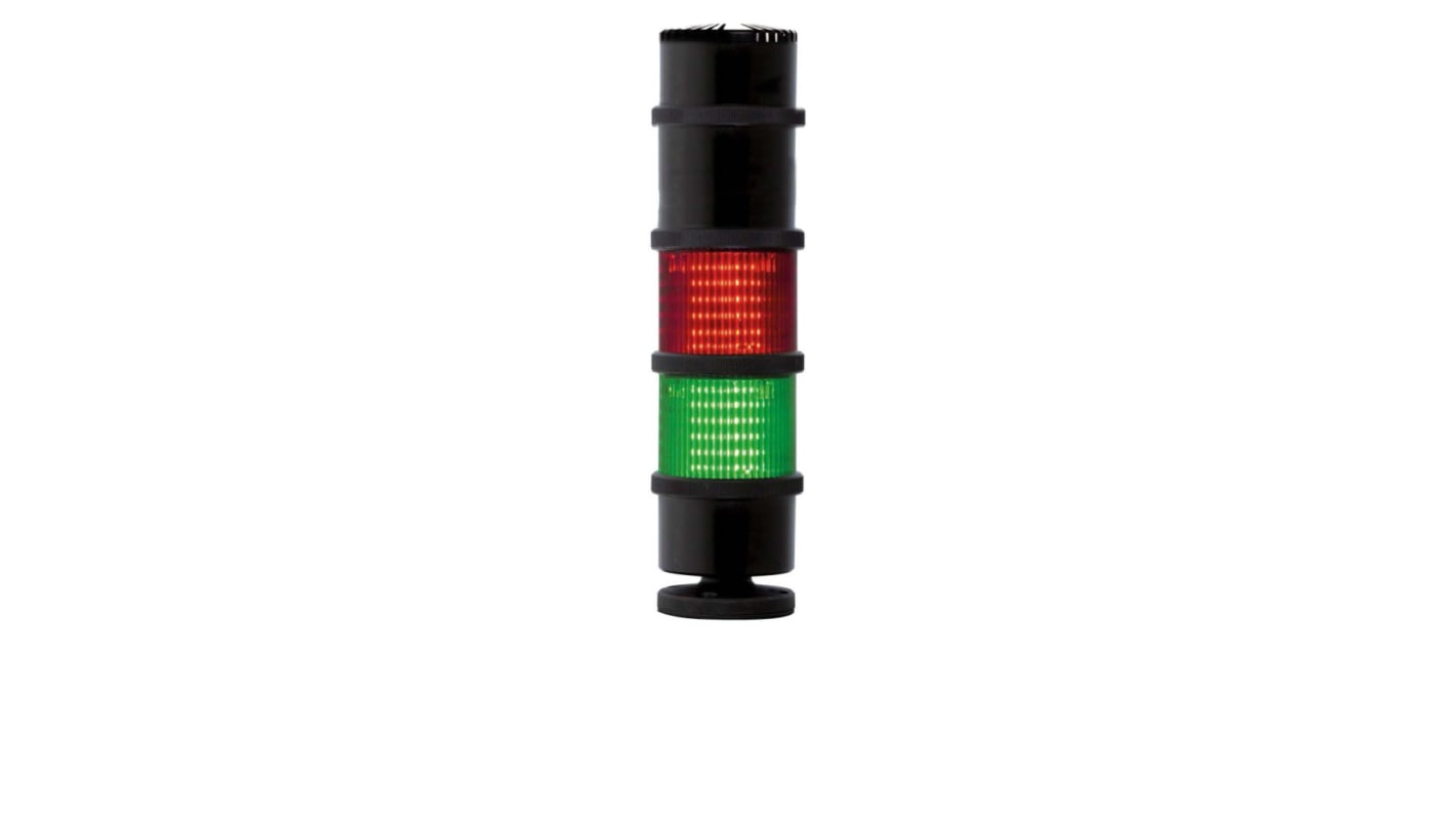 Columna de señalización RS PRO, LED, con 12 elementos Verde/Rojo, 24 V ac/V dc