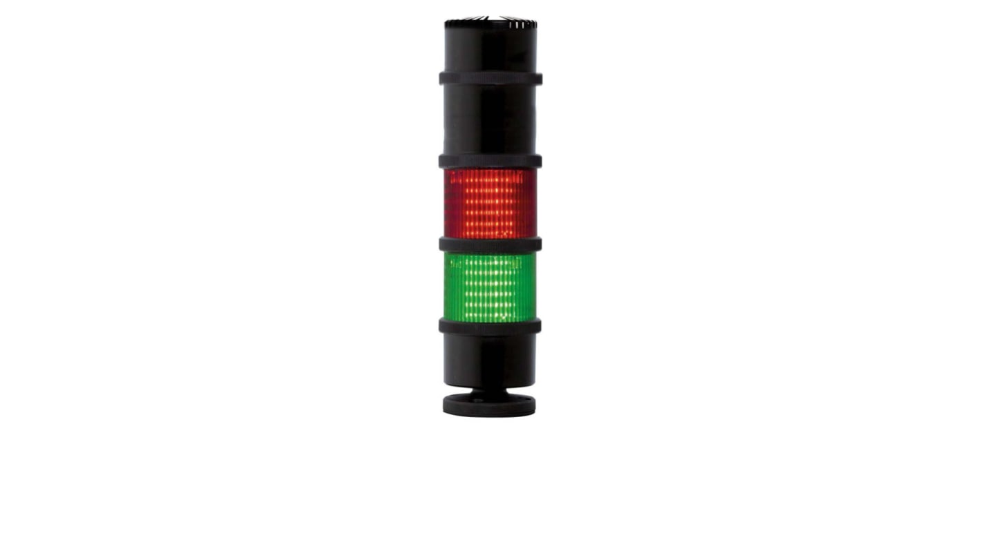 Columna de señalización RS PRO, LED, con 12 elementos Verde/Rojo, 12 → 24 V ac/dc