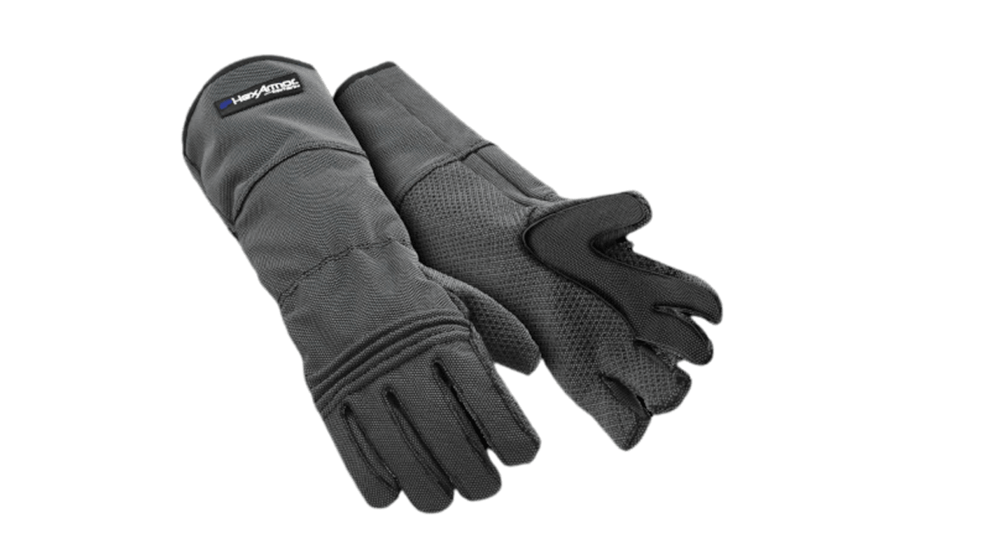 Uvex 400R6E Grey SuperFabric R Cut Resistant, Puncture Resistant Work Gloves, Size 6, XS, Silicone Coating