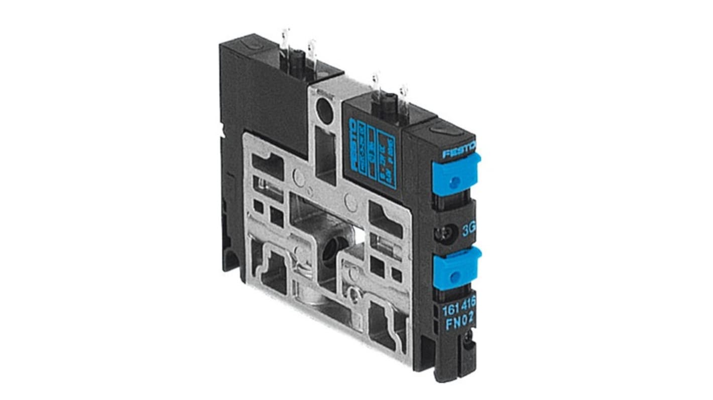 Festo 2x3/2-Way, Closed, Monostable Solenoid Valve - Electrical M7 CPV Series 24V dc