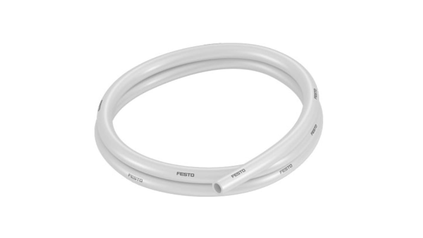 Festo Air Hose White Thermoplastic Polyurethane (TPU) 6mm x PUN Series, 525454