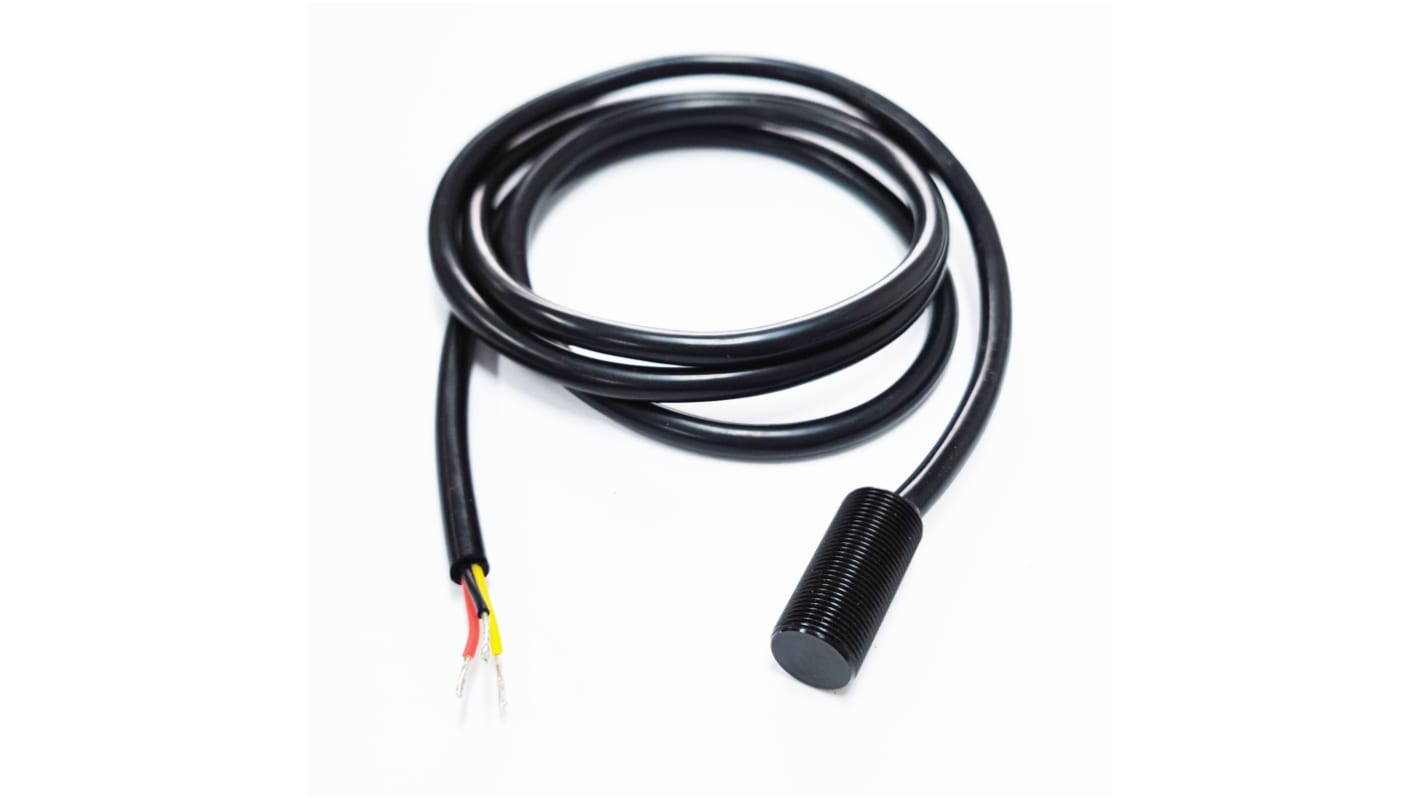 RS PRO Panel Hall Effect Sensor, NPN Output, 24 V dc, Barrel Body, 0.5 → 2.5 mm, 20V