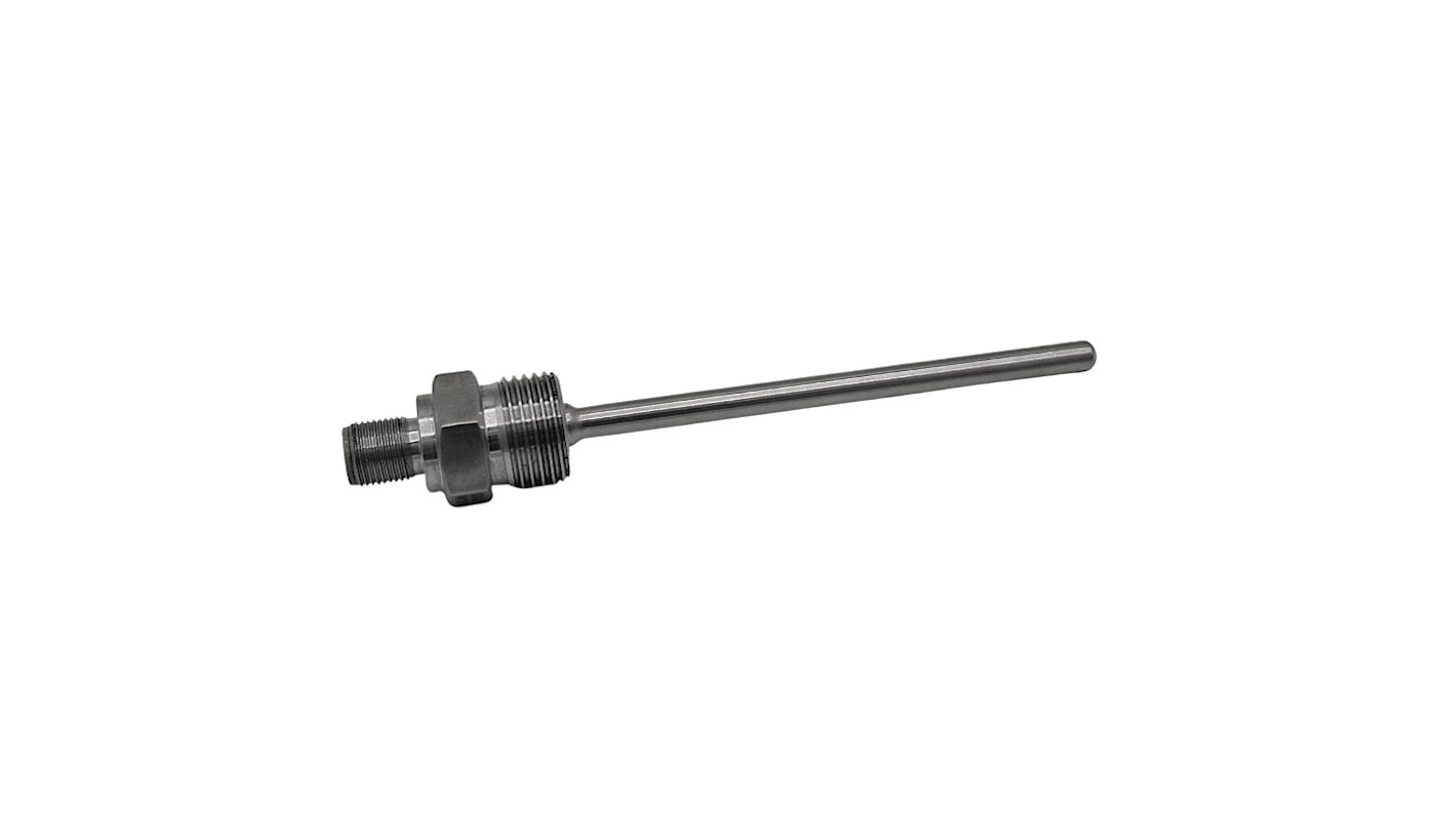 RS PRO PT100 RTD Sensor, 6mm Dia, 250mm Long, 4 Wire, NPT 1/2, Class A +250°C Max