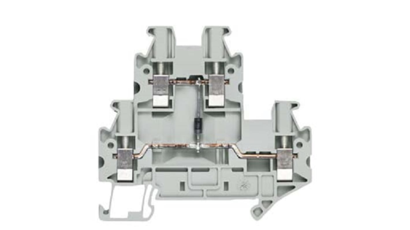 Siemens 8WH DIN-Schienen Reihenklemme Doppelstock Grau, 2.5mm², 500 V, Schraubanschluss