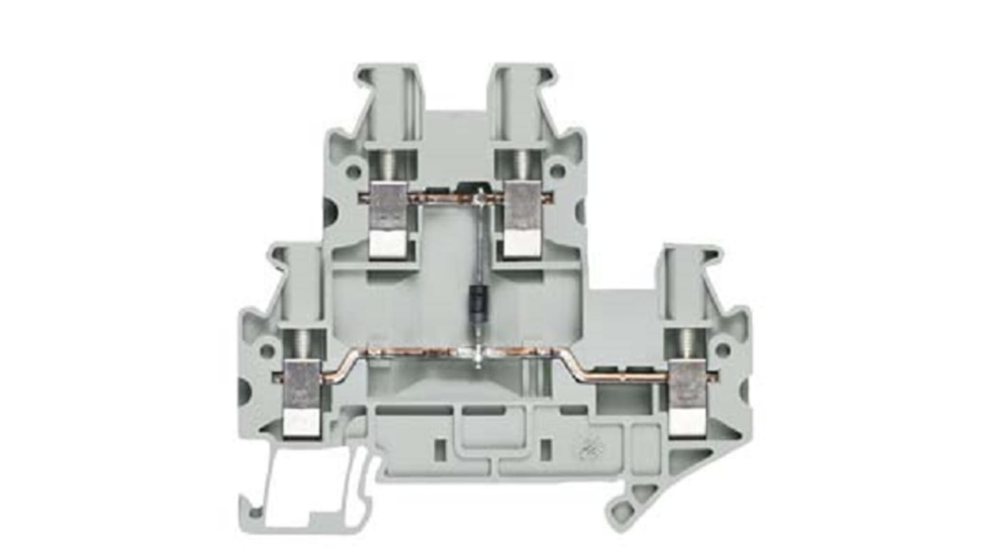 Zacisk do montażu na szynie DIN Siemens poziomy: 2 14AWGŚruba 8WH 500 V