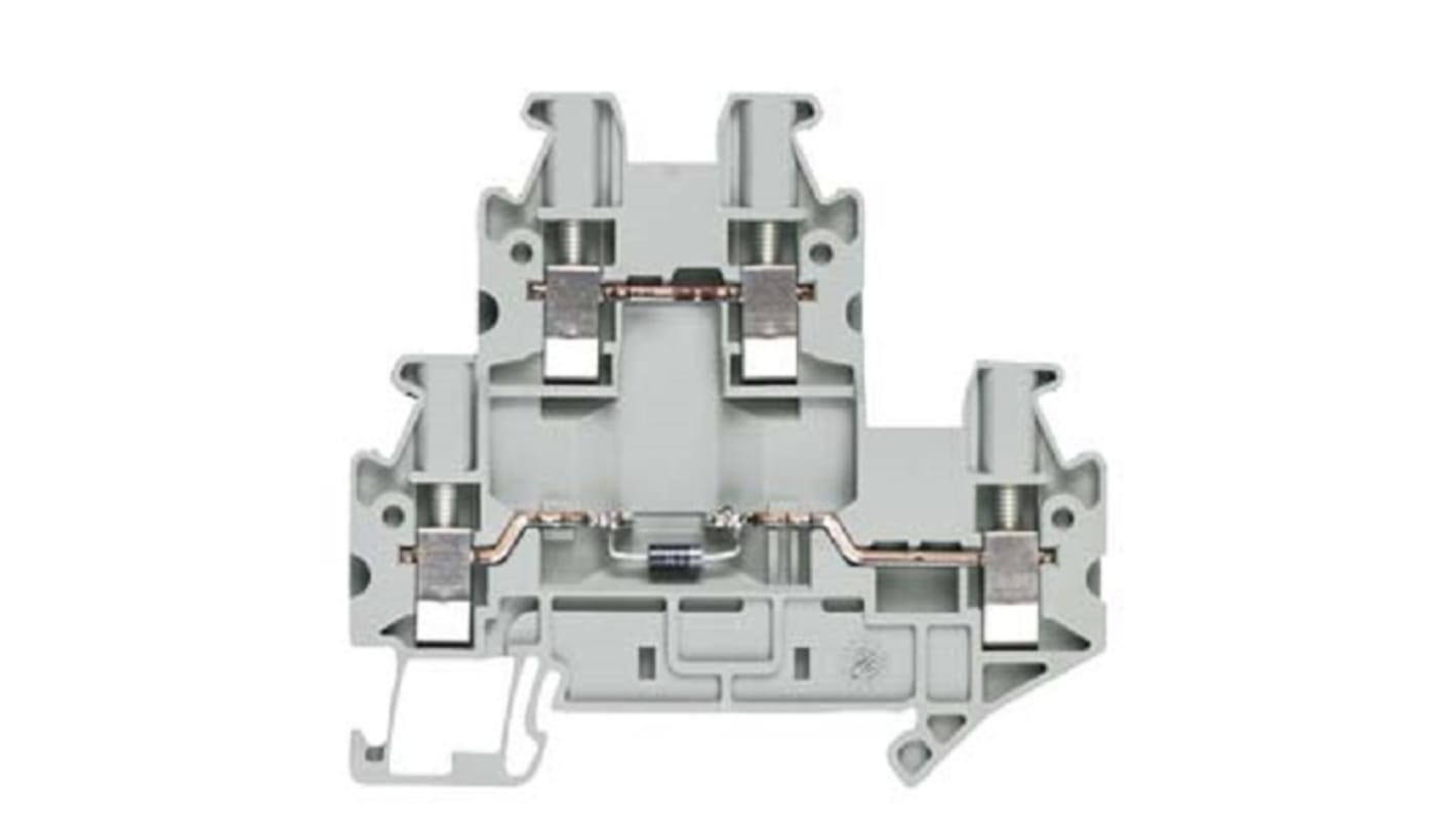 Siemens 8WH DIN-Schienen Reihenklemme Doppelstock Grau, 2.5mm², 500 V, Schraubanschluss