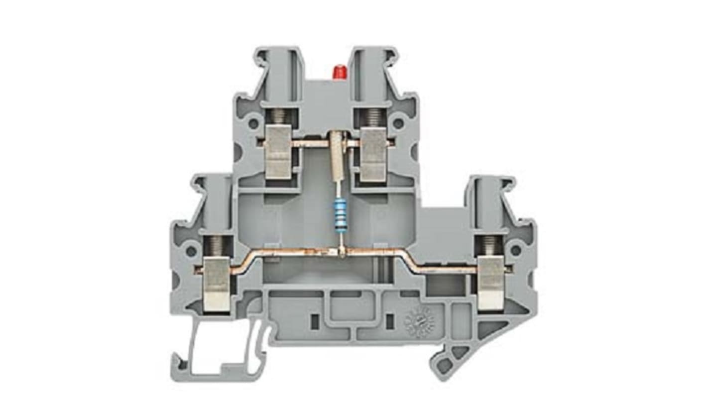 Siemens 8WH DIN-Schienen Reihenklemme Doppelstock Grau, 2.5mm², 24 V, Schraubanschluss