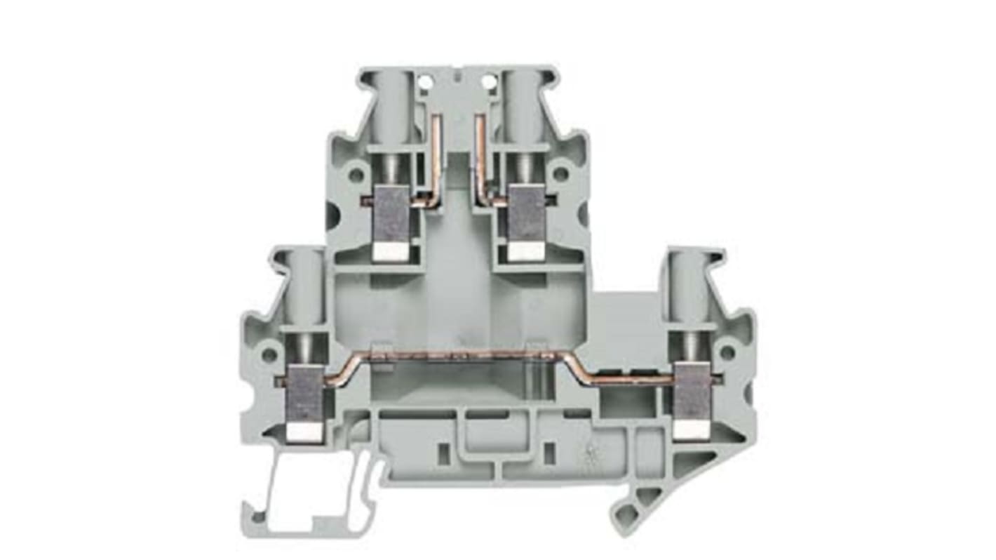 Morsetto per guida DIN Siemens, Grigio, livello Doppio