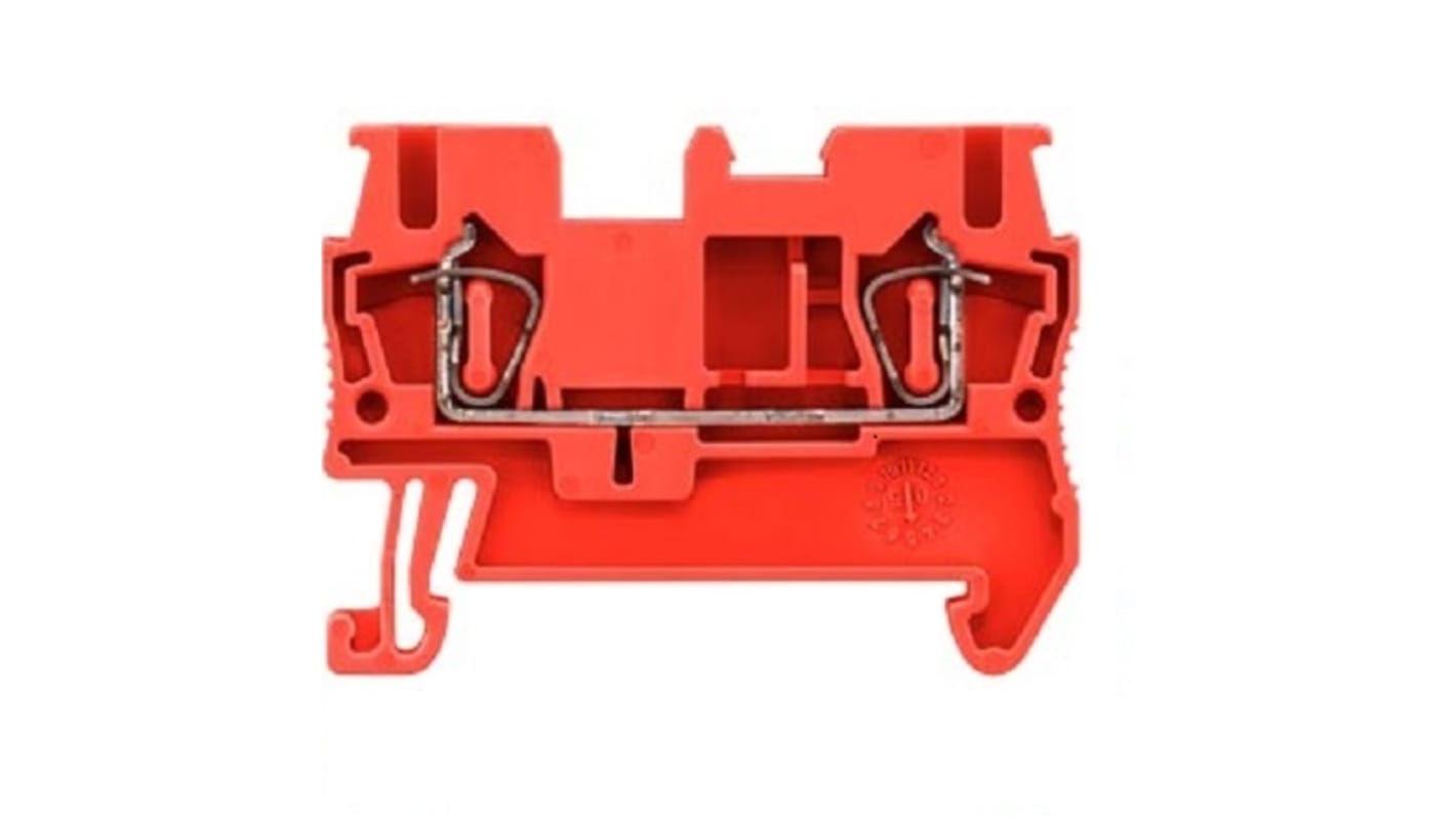 Siemens 8WH Series Red Din Rail Terminal, 2.5mm², 1-Level, Spring Termination, CSA