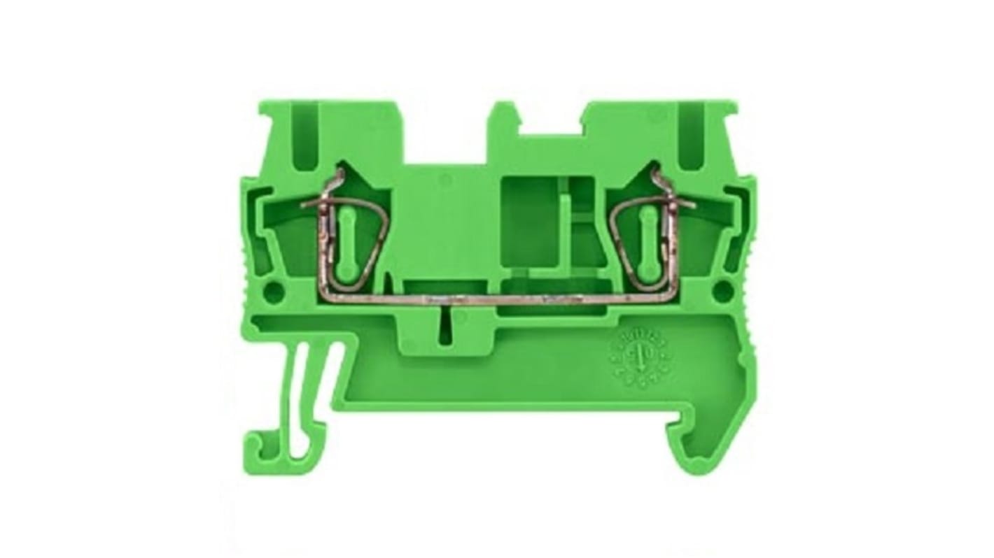 Bloc de jonction Siemens 8WH, 2.5mm², Cage à ressort, Vert