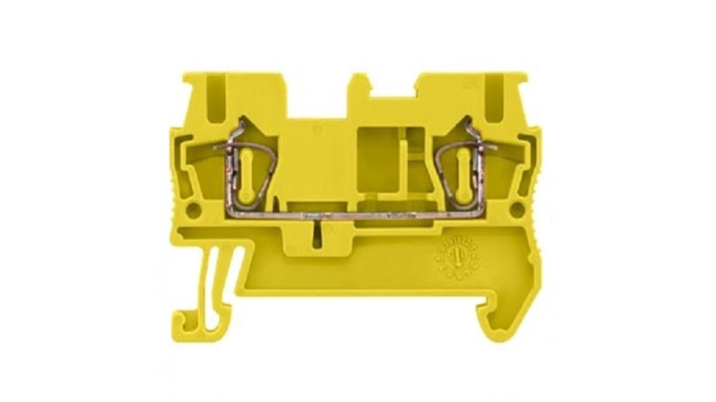 Siemens 8WH Series Yellow Din Rail Terminal, 2.5mm², 1-Level, Spring Termination, CSA