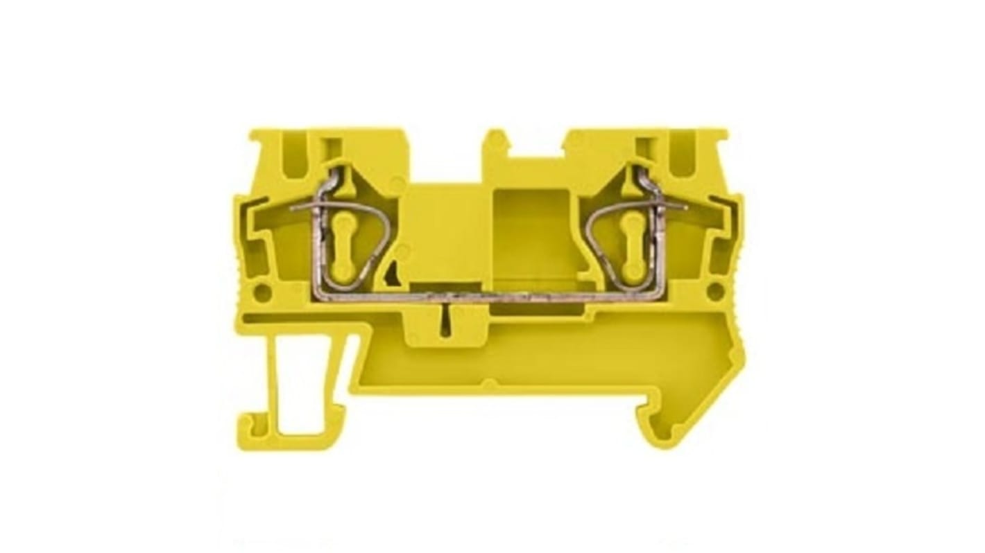 Siemens 8WH Series Yellow Din Rail Terminal, 4mm², 1-Level, Spring Termination, CSA