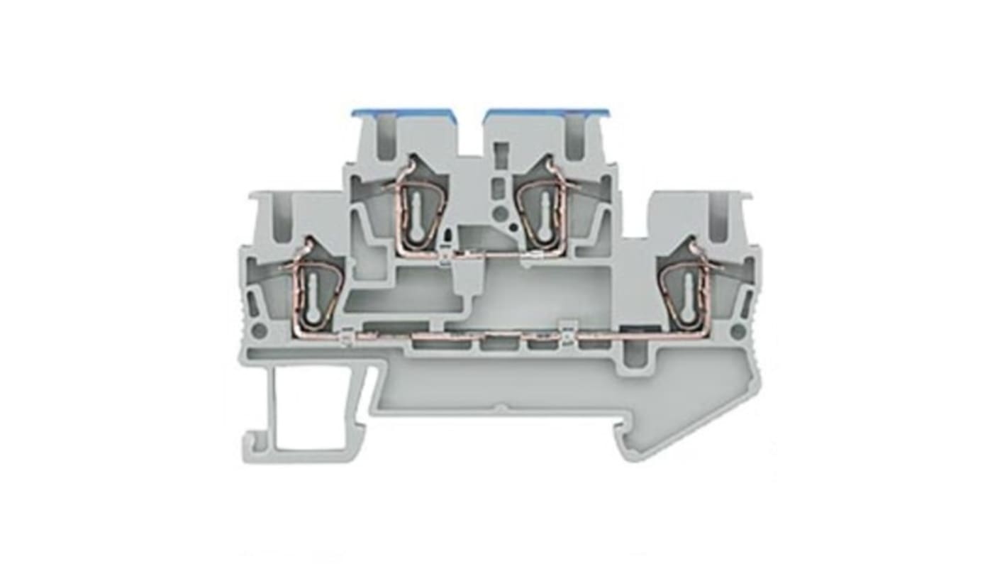 Siemens 8WH DIN-Schienen Reihenklemme Doppelstock Grau, 2.5mm², 500 V, Feder