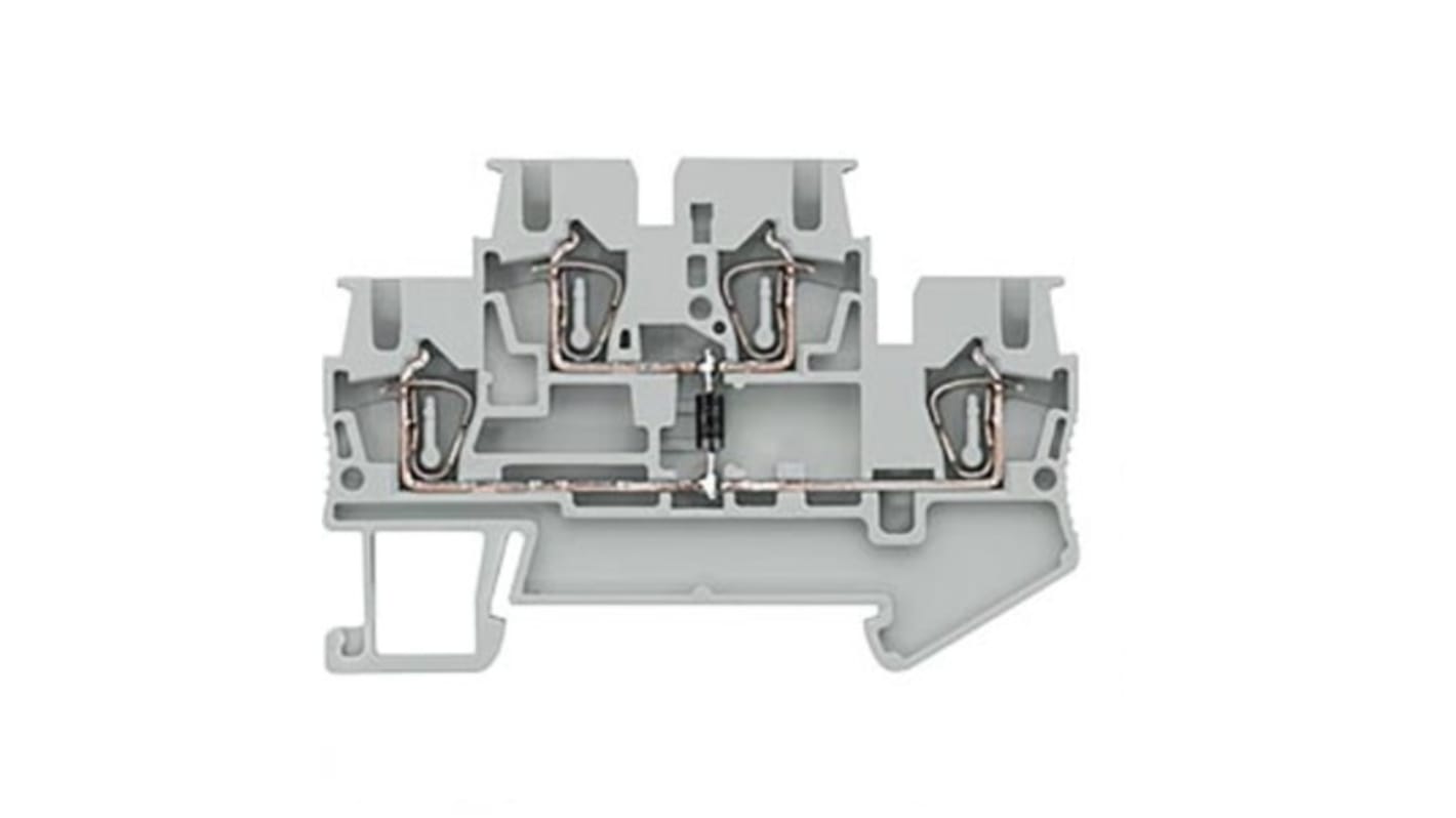 Siemens 8WH DIN-Schienen Reihenklemme Doppelstock Grau, 2.5mm², 500 V, Feder