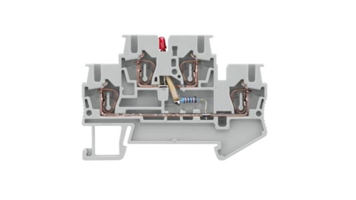 Siemens 8WH DIN-Schienen Reihenklemme Doppelstock Grau, 2.5mm², 250 V, Feder