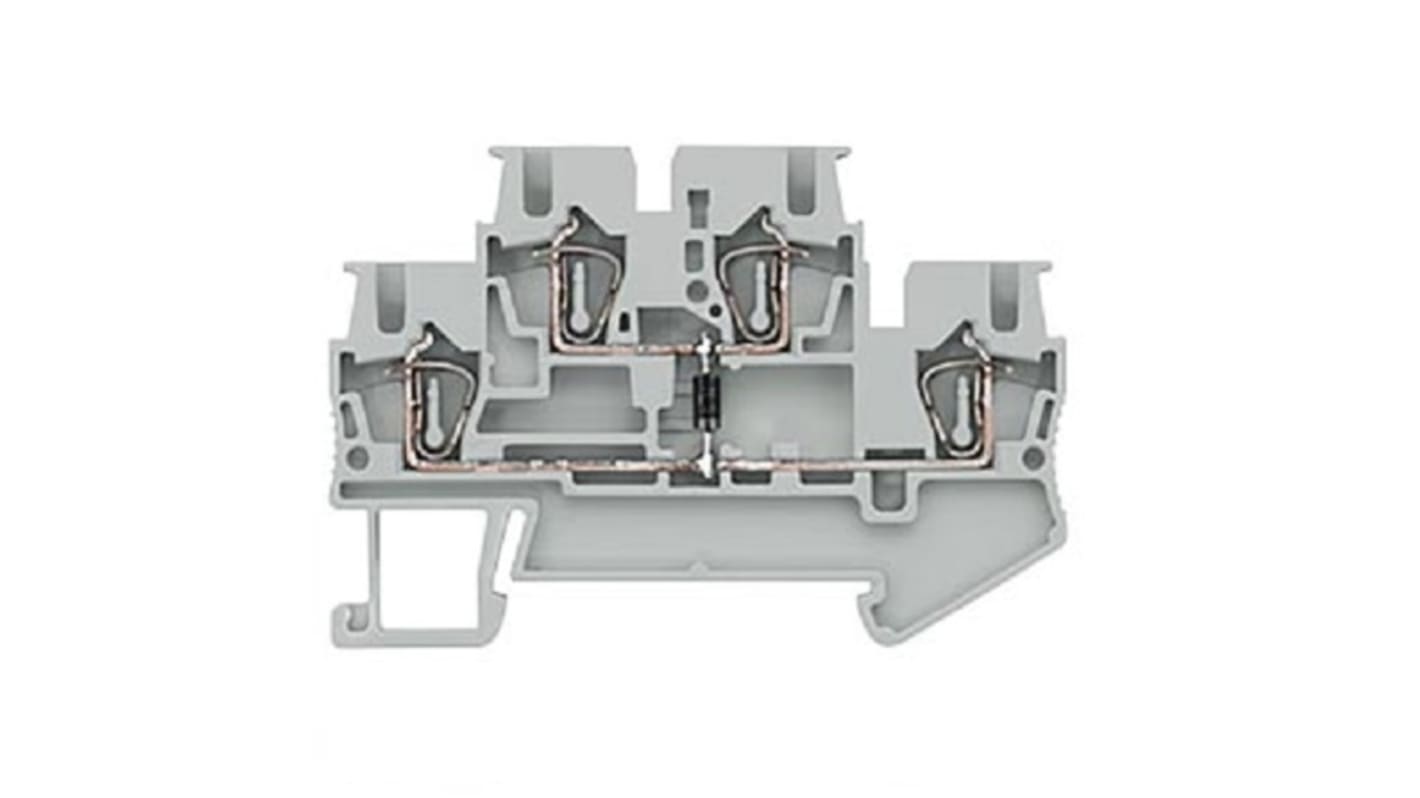 Siemens 8WH DIN-Schienen Reihenklemme Doppelstock Grau, 2.5mm², 250 V, Feder