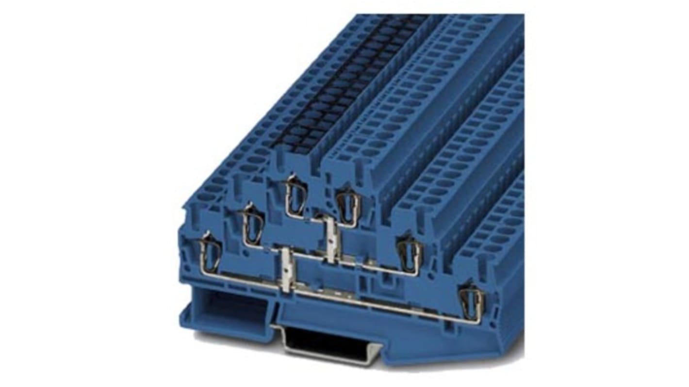 Bloc de jonction Siemens 8WH, 2.5mm², Cage à ressort, Bleu