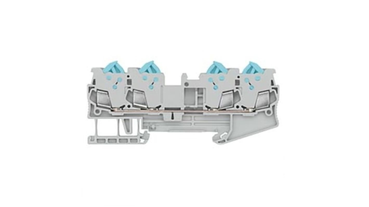 Siemens 8WH Series Blue Din Rail Terminal, 1.5mm², 1-Level, Plug-In Termination, CSA