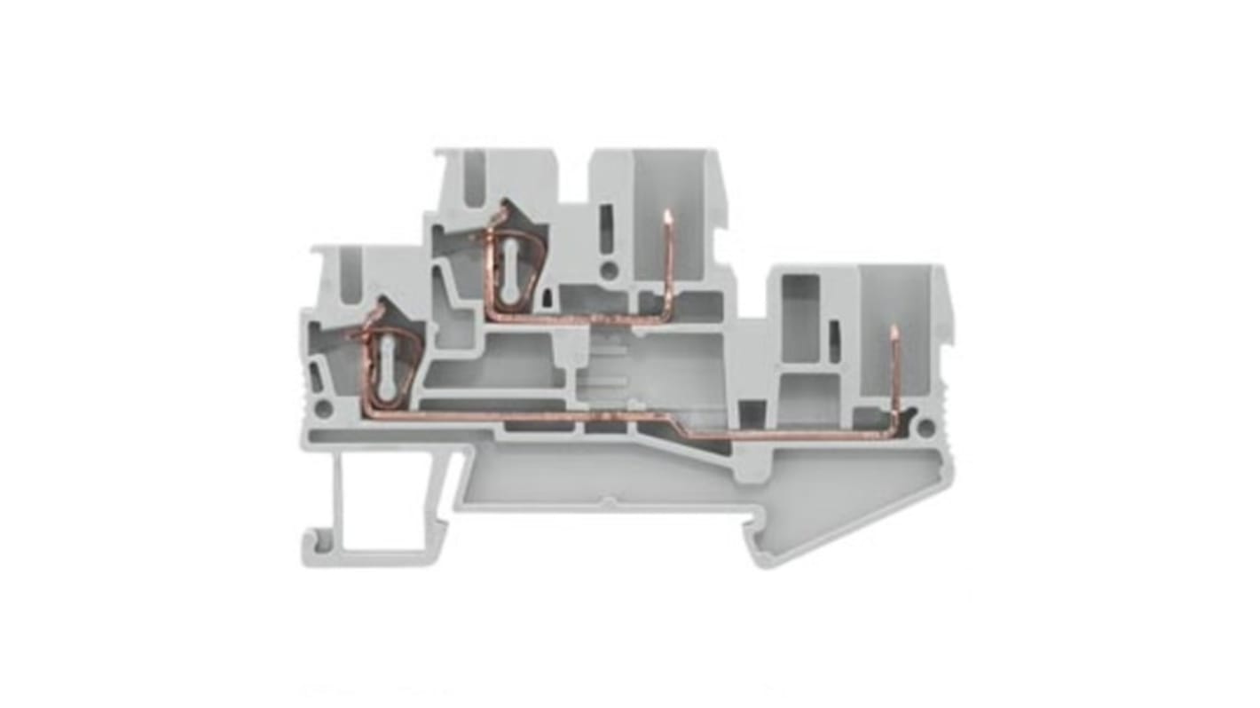 Siemens 8WH DIN-Schienen Reihenklemme Doppelstock Grau, 2.5mm², 500 V, Feder