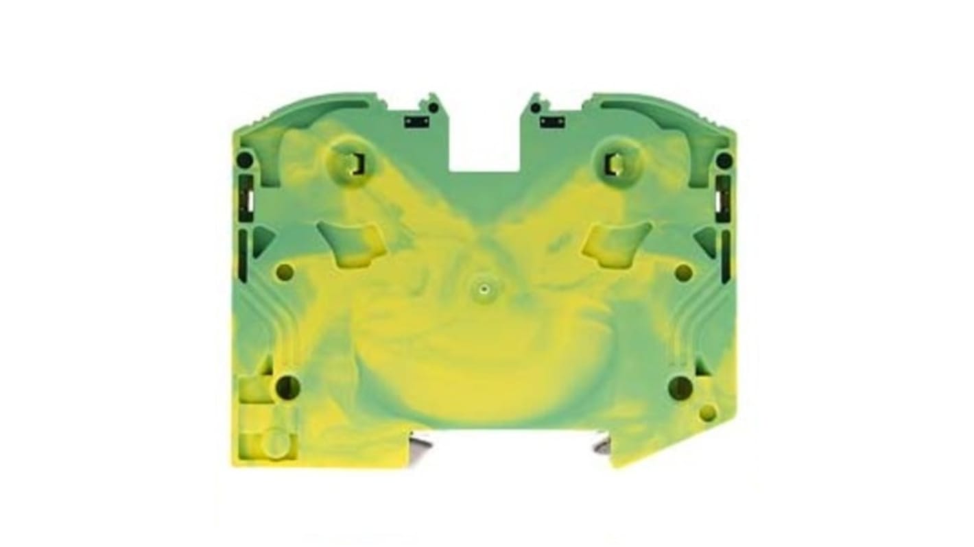 Siemens 8WH Series Green, Yellow Din Rail Terminal, 35mm², 1-Level, Plug-In Termination, CSA
