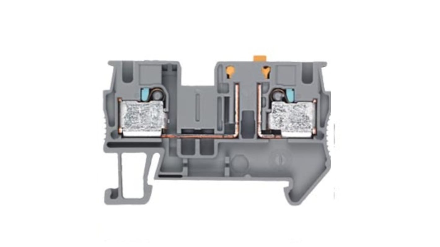 Siemens 8WH Series Grey Din Rail Terminal, 4mm², 1-Level, Plug-In Termination, CSA