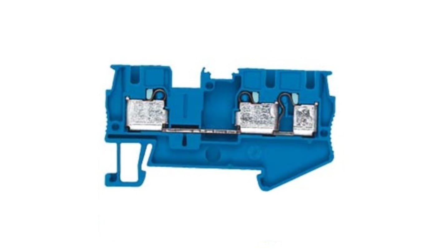 Siemens 8WH DIN-Schienen Reihenklemme Blau, 4mm², 800 V, Steckanschluss