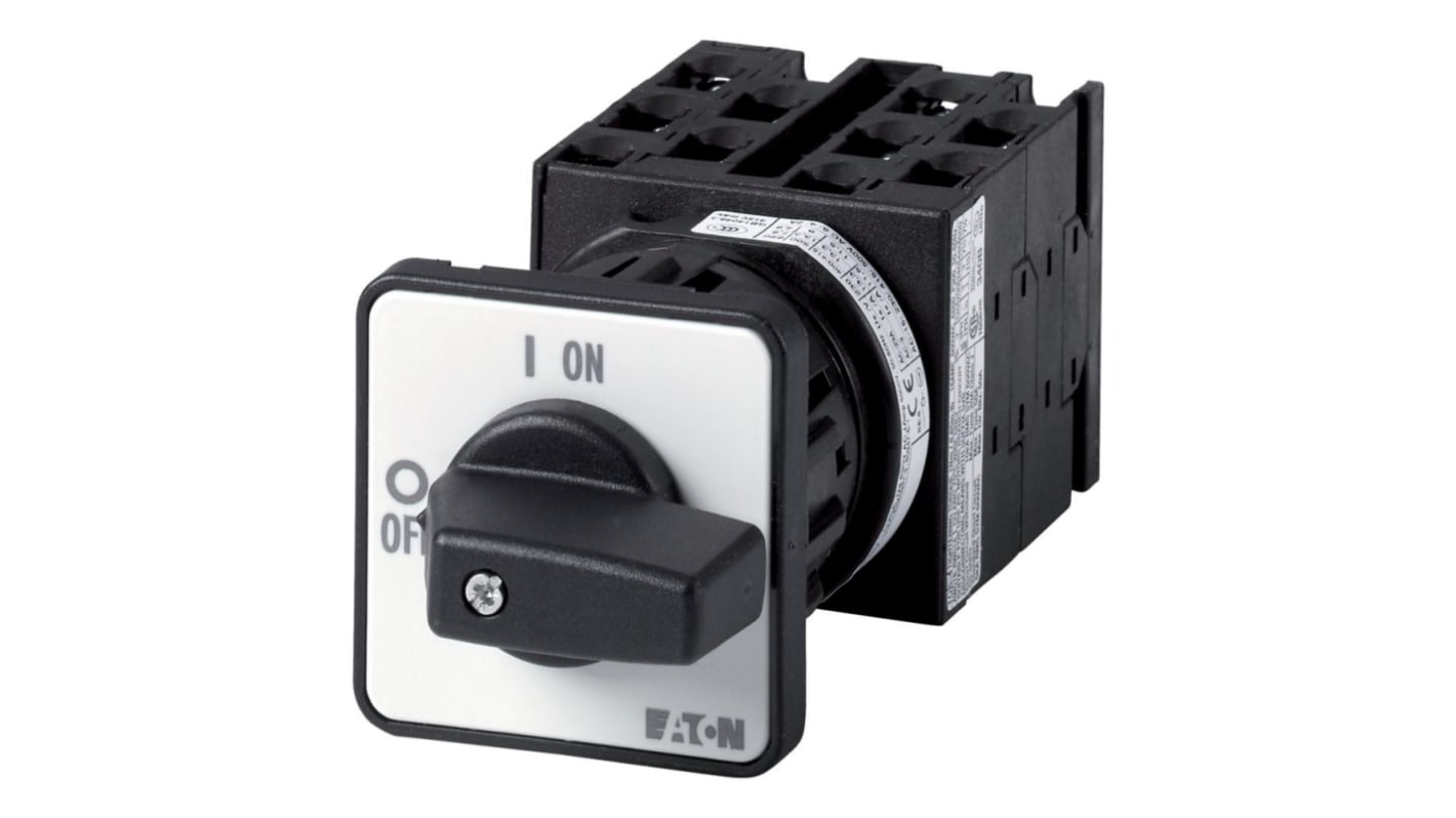 Eaton, 3P 5 Position 60° Star Delta Cam Switch, 690V (Volts), 20A, Short Thumb Grip Actuator