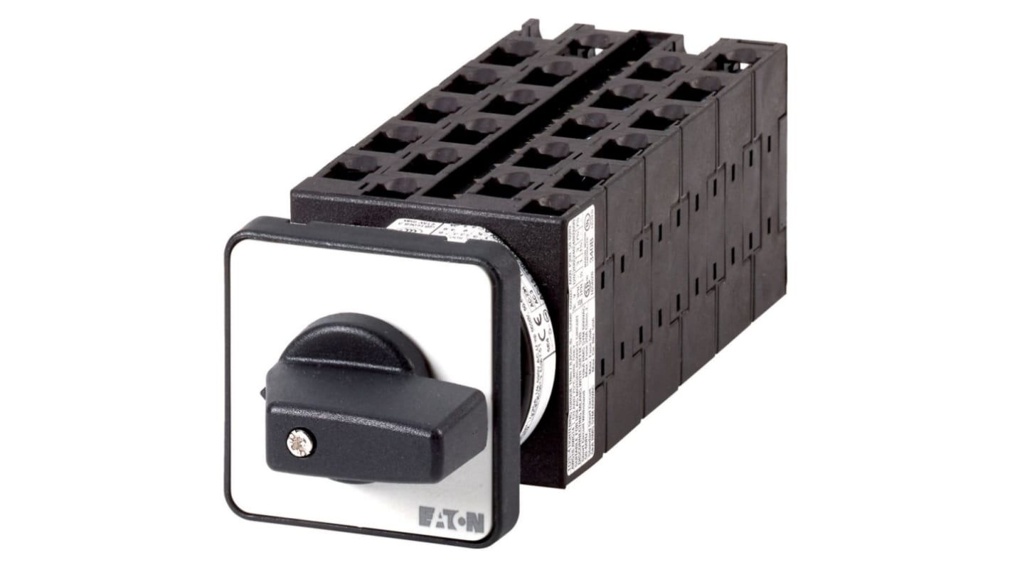 Eaton, 2P 11 Position 30° On-Off Cam Switch, 690V (Volts), 20A, Angled Toggle Actuator