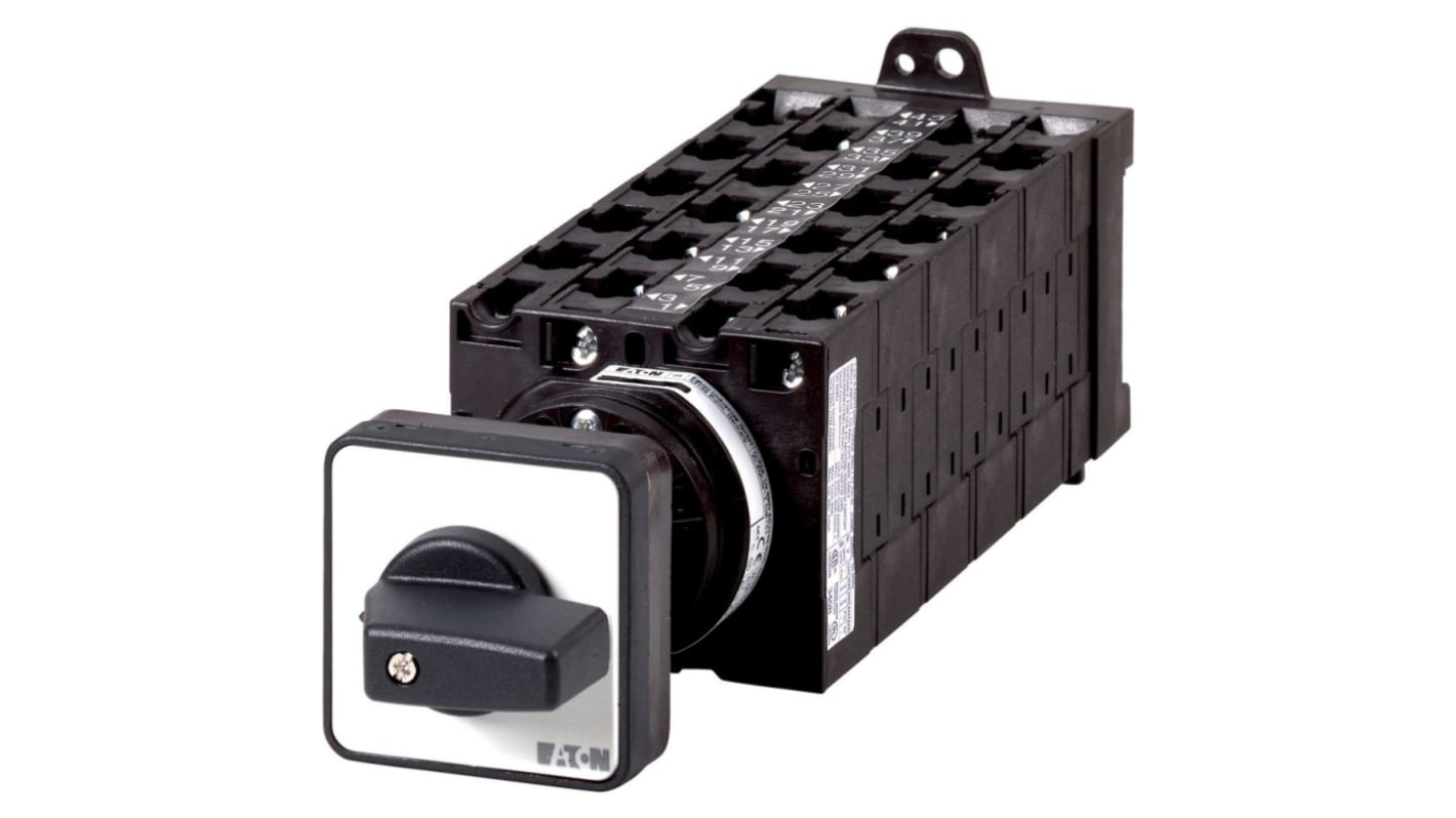 Interruttore Cam Eaton serie T3 003910 T3-11-8358/Z 22P, 2 posizioni, 32A, 690V (Volts)