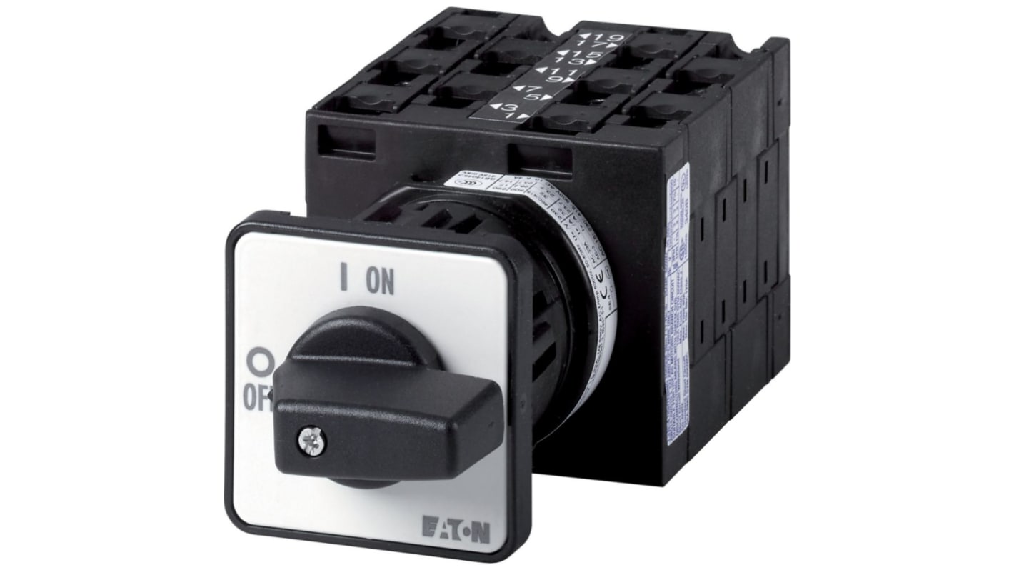 Eaton, 2P 10 Position 45° On-Off Cam Switch, 690V (Volts), 32A, Toggle Actuator