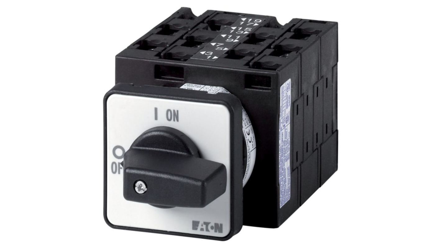 Eaton, 3P 10 Position 60° On-Off Cam Switch, 690V (Volts), 32A, Short Thumb Grip Actuator