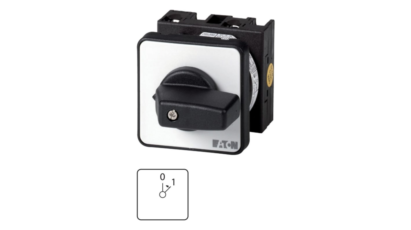 Eaton, 1P 2 Position 45° On-Off Cam Switch, 690V (Volts), 20A, Toggle Actuator