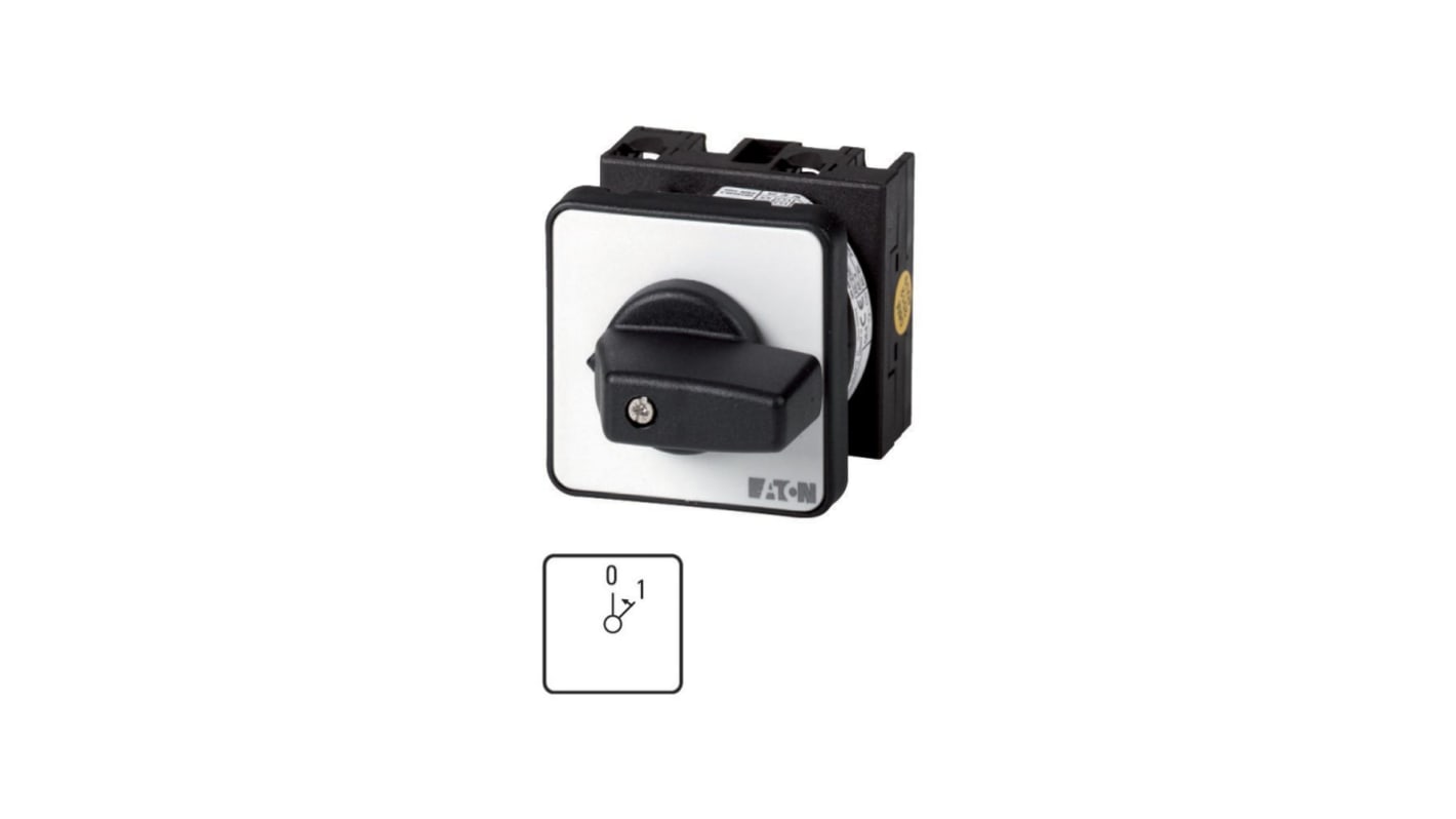 Eaton, 1P 2 Position 45° On-Off Cam Switch, 690V (Volts), 20A, Toggle Actuator