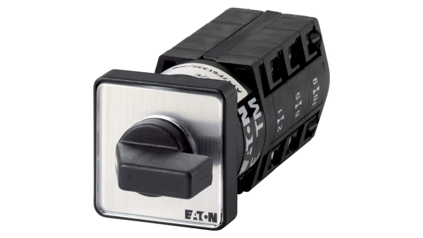 Eaton, 3P 3 Position 60° Changeover Cam Switch, 500V (Volts), 10A, Short Thumb Grip Actuator