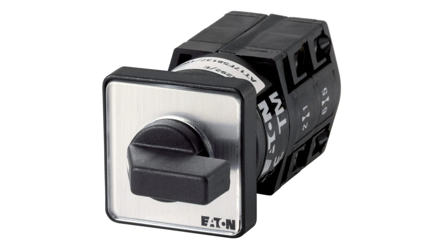 Eaton, 2P 5 Position 60° On-Off Cam Switch, 500V (Volts), 10A, Toggle Actuator