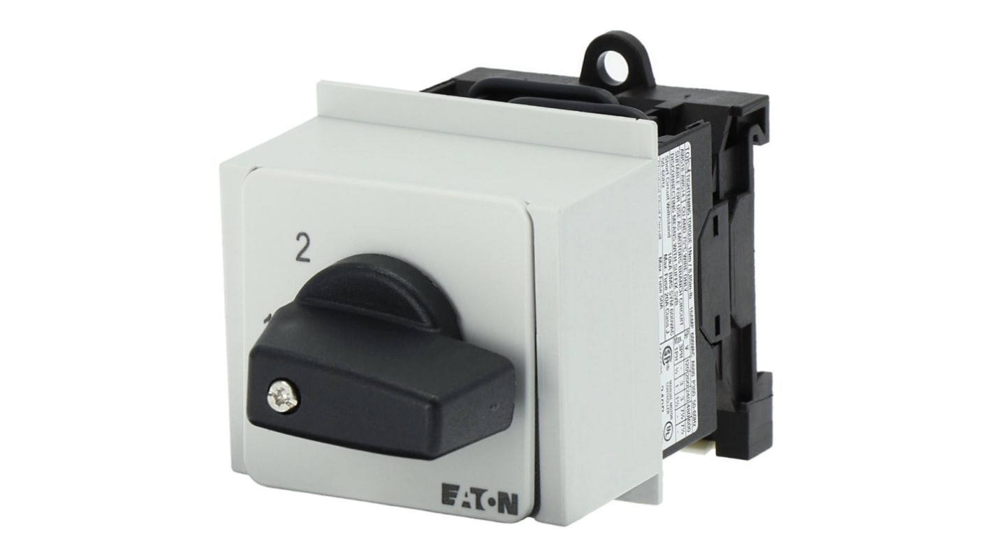 Eaton, 2P 2 Position 45° Multi Step Cam Switch, 690V (Volts), 20A, Toggle Actuator