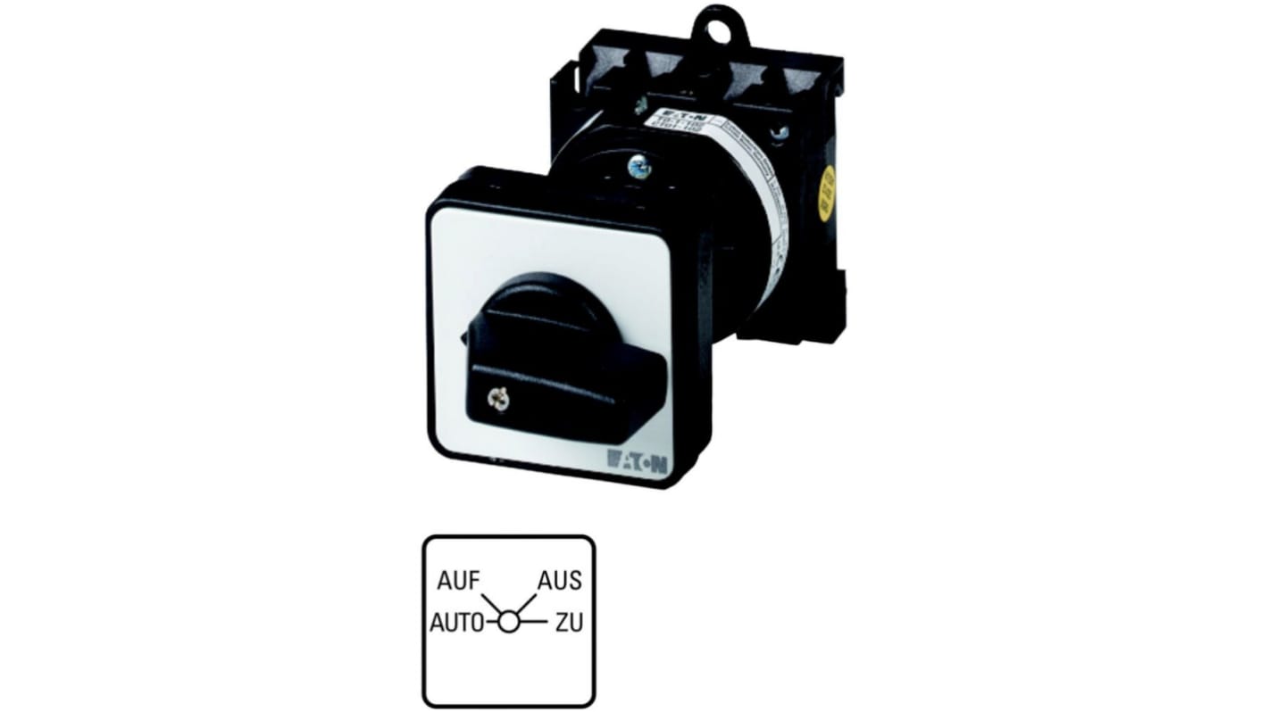 Eaton, 2P 4 Position 60° On-Off Cam Switch, 690V (Volts), 20A, Toggle Actuator