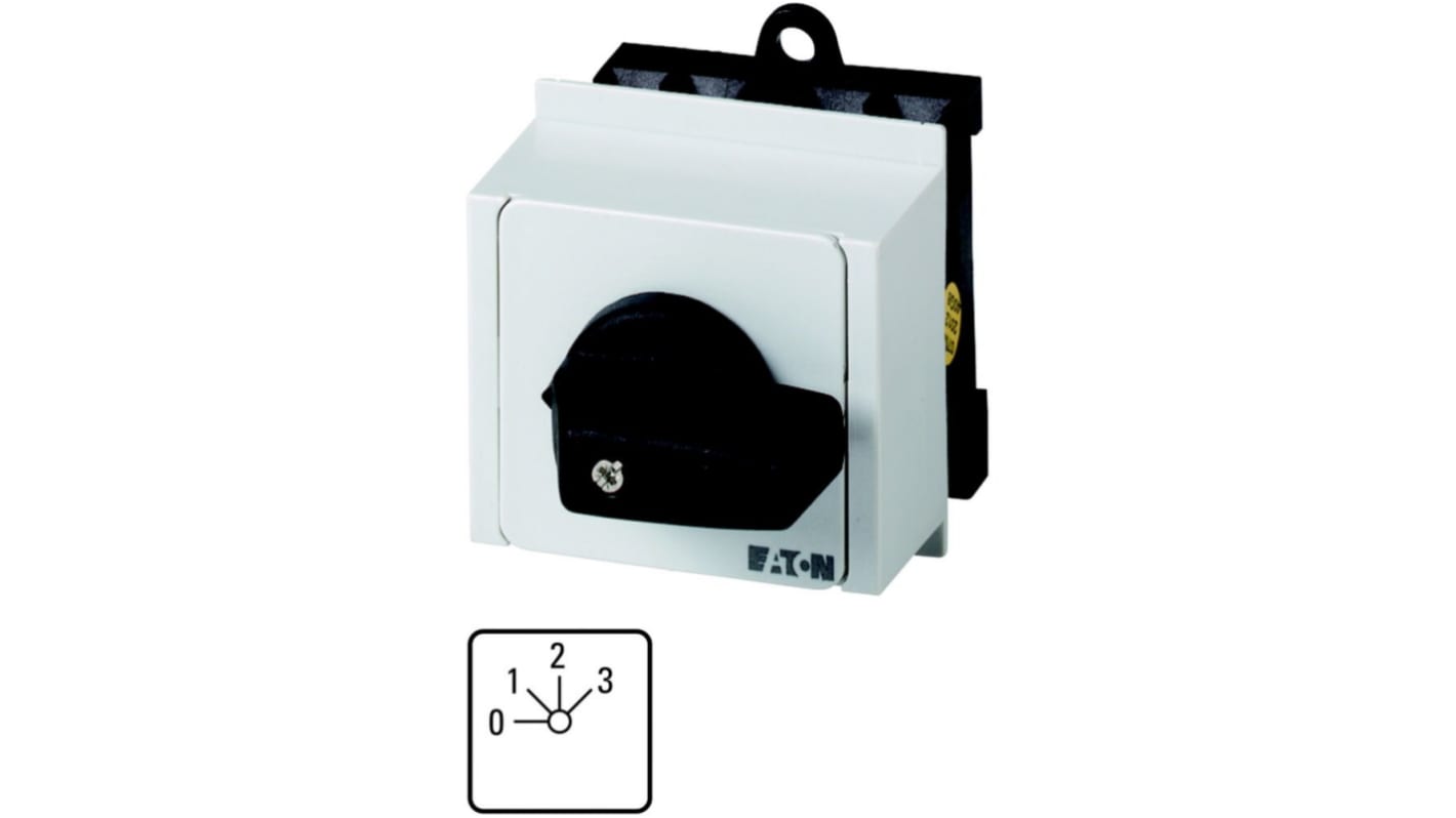 Eaton, 1P 4 Position 45° Multi Step Cam Switch, 690V (Volts), 20A, Toggle Actuator