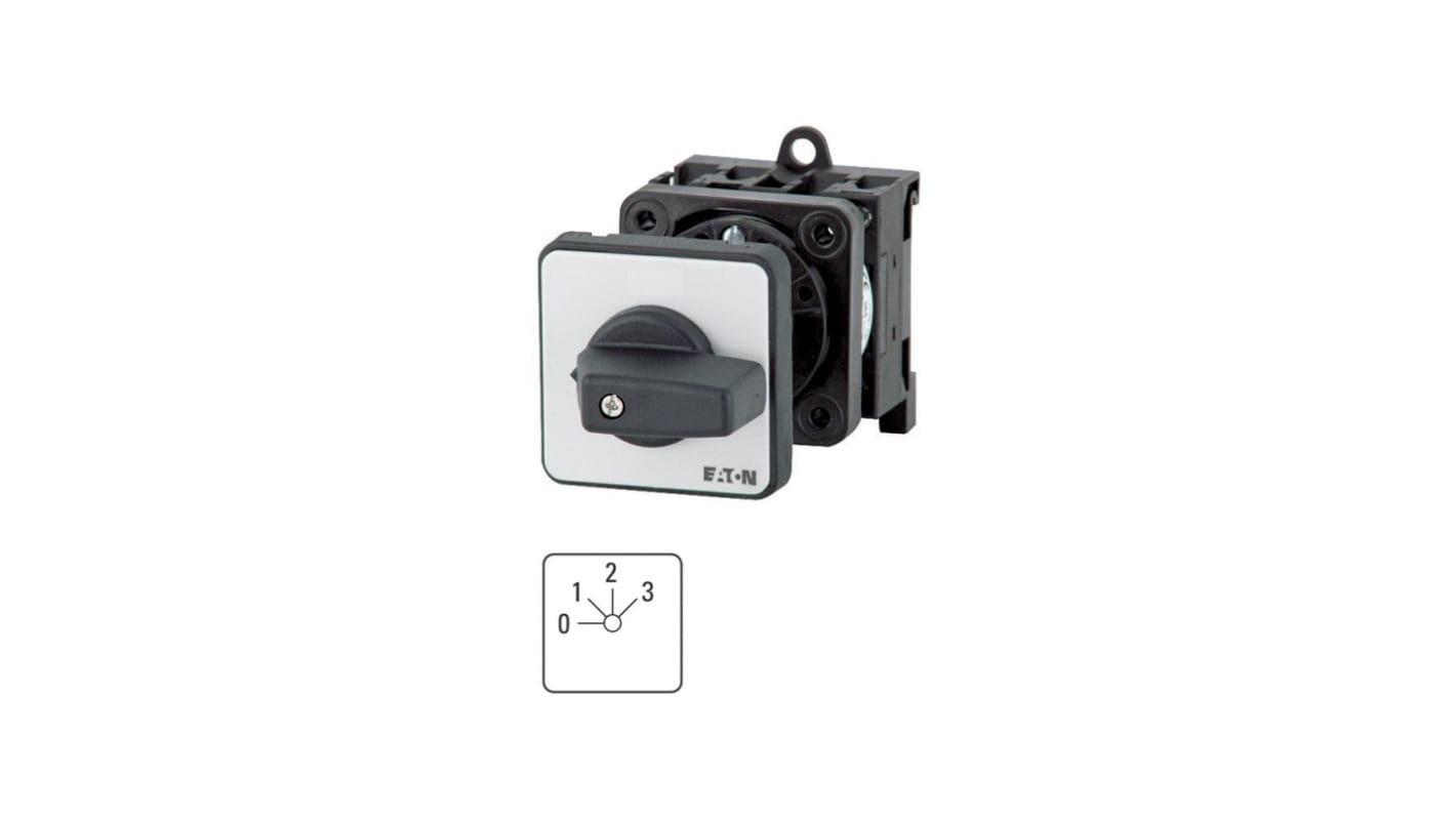 Eaton, 1P 4 Position 45° Multi Step Cam Switch, 690V (Volts), 20A, Toggle Actuator