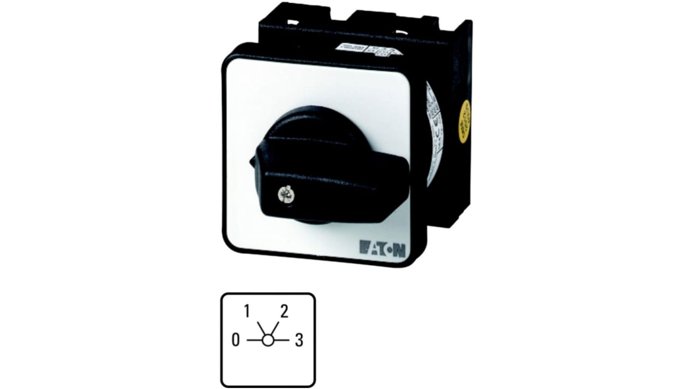 Eaton T0 Nockenschalter, 1-polig / 20A, 690V (Volts), 3-phasig, 4-Stufen, 60°-Wurfwinkel